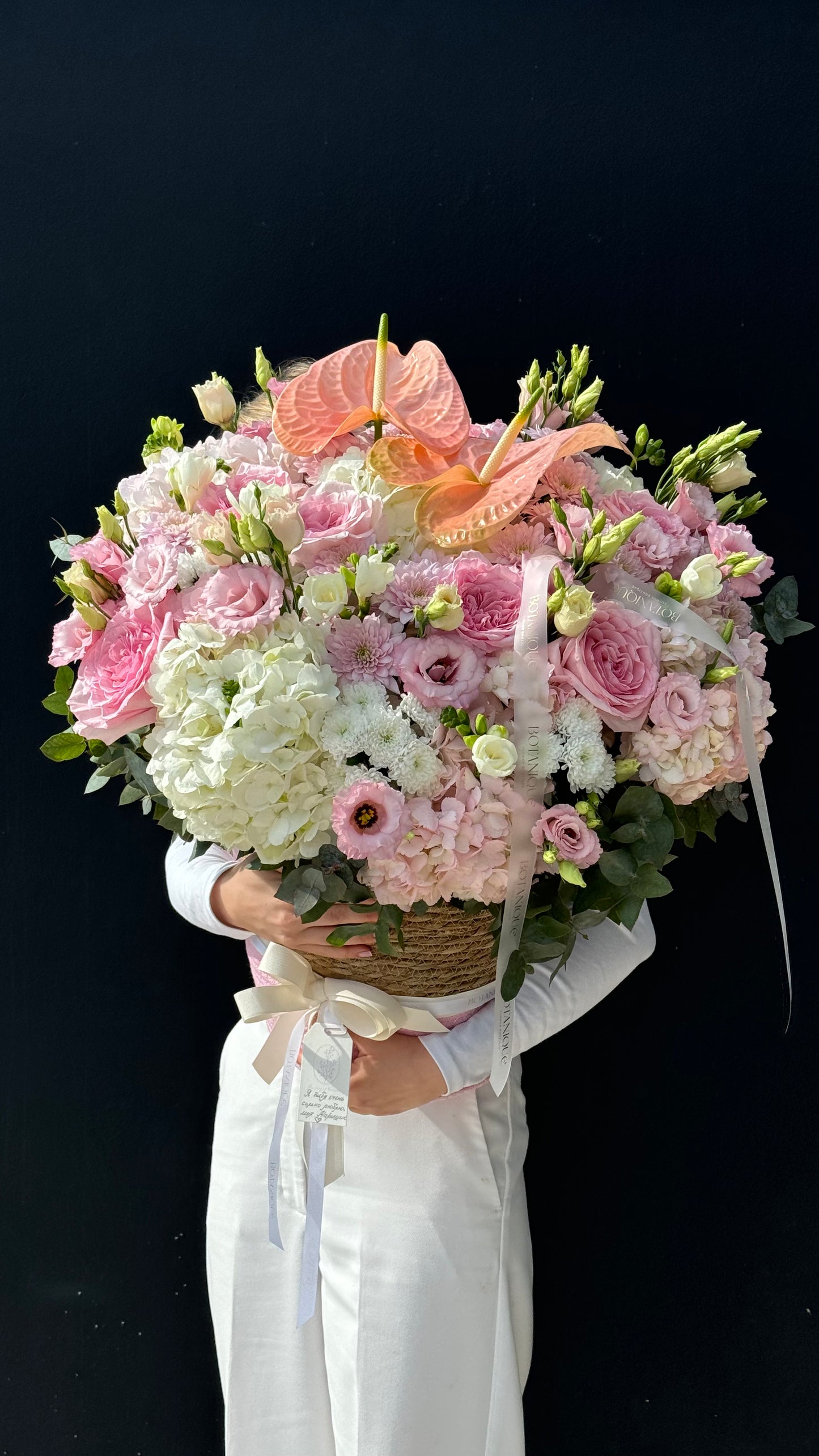 Cesta Mixta Rosa Pastel